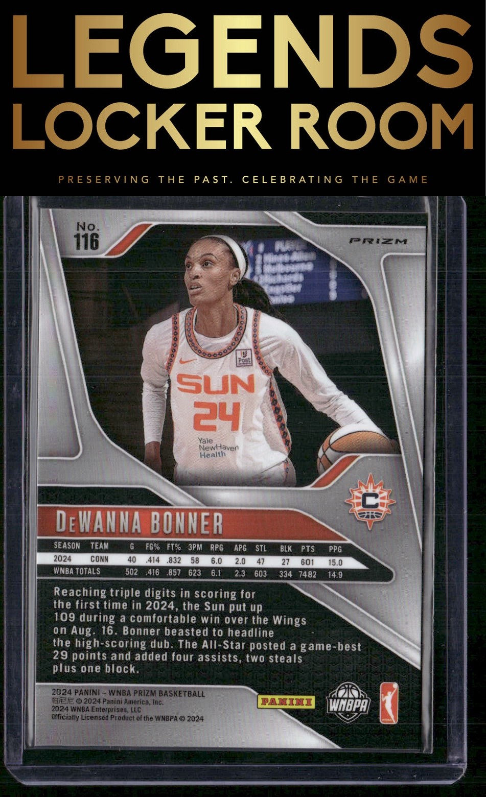 2024 Panini Prizm WNBA #116 DeWanna Bonner Silver Prizms