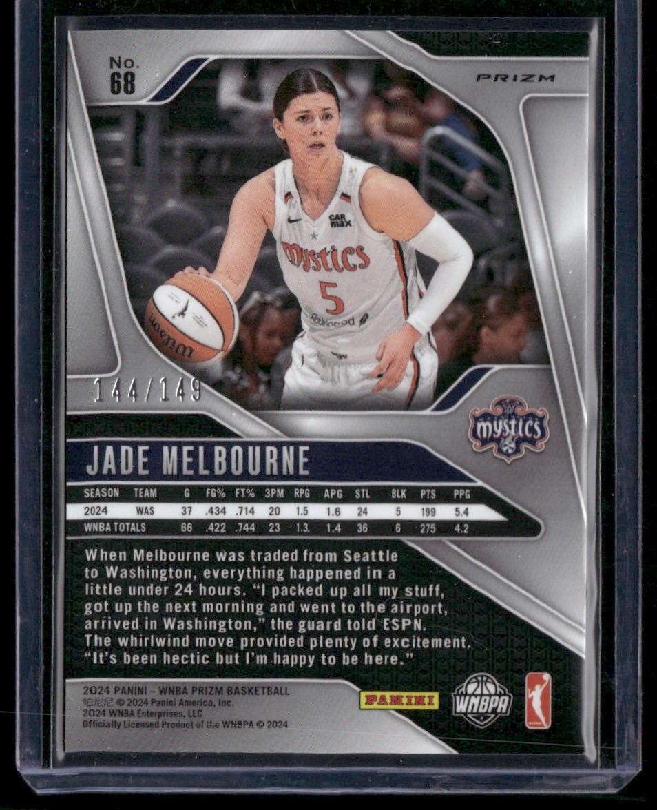 2024 Panini Prizm WNBA #68 Jade Melbourne Purple Prizms #/149