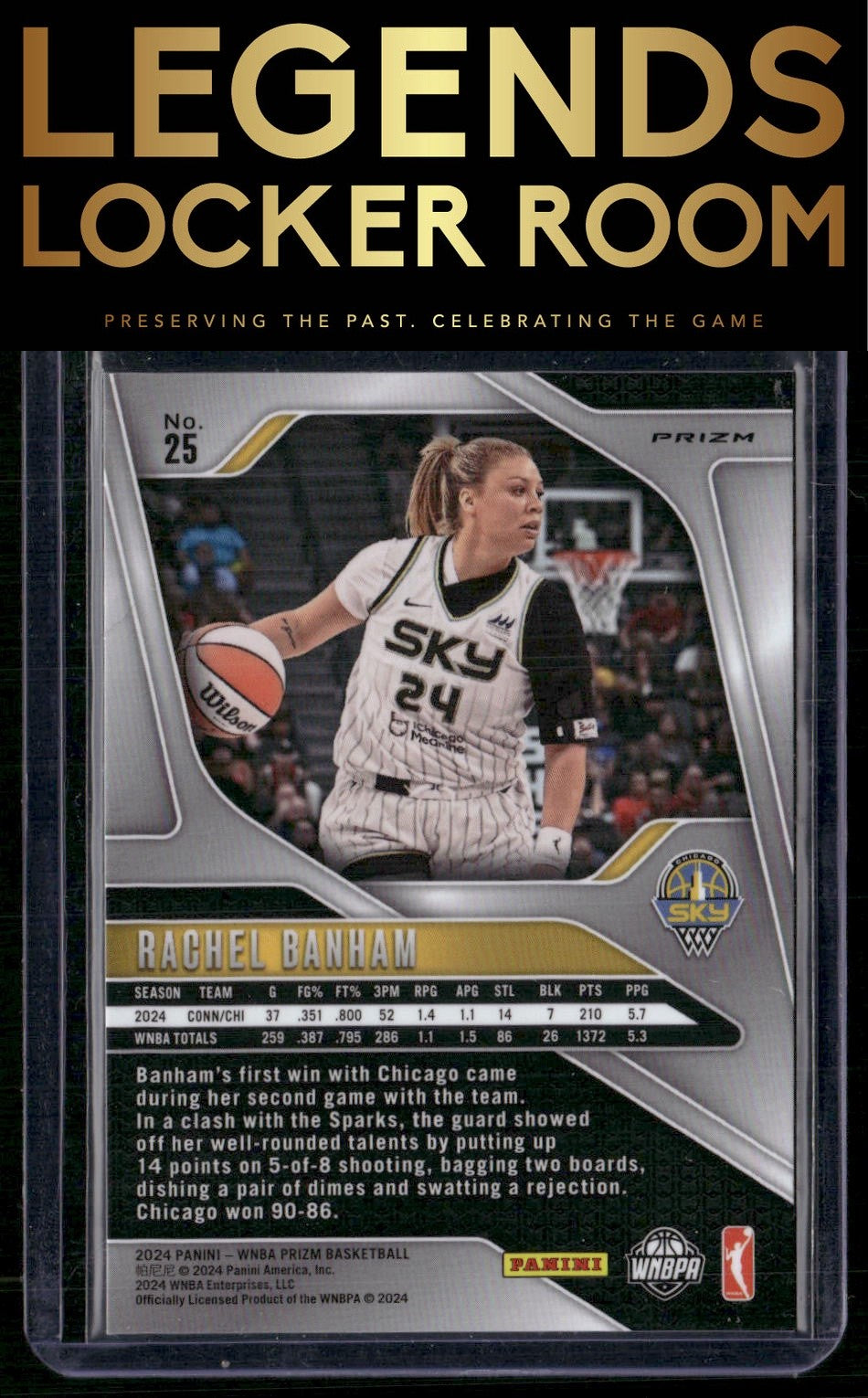 2024 Panini Prizm WNBA #25 Rachel Banham Silver Prizms