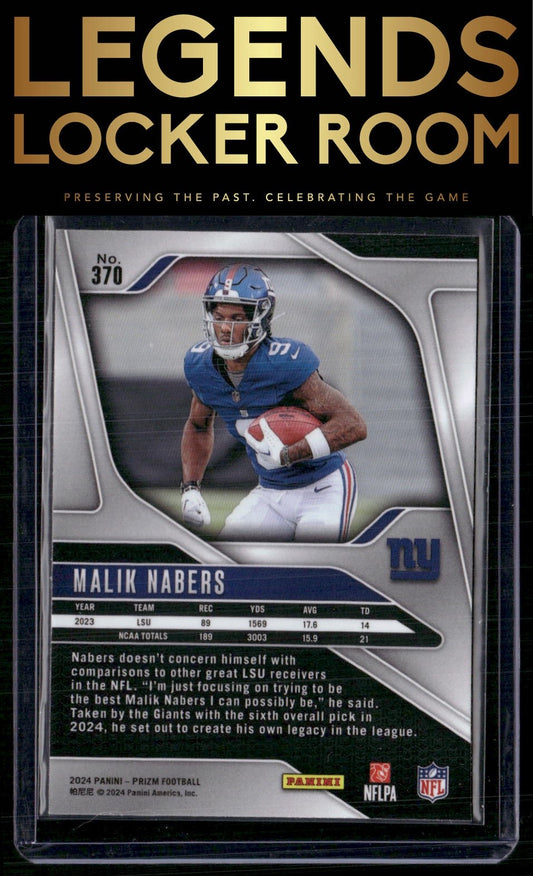 2024 Panini Prizm #370 Malik Nabers