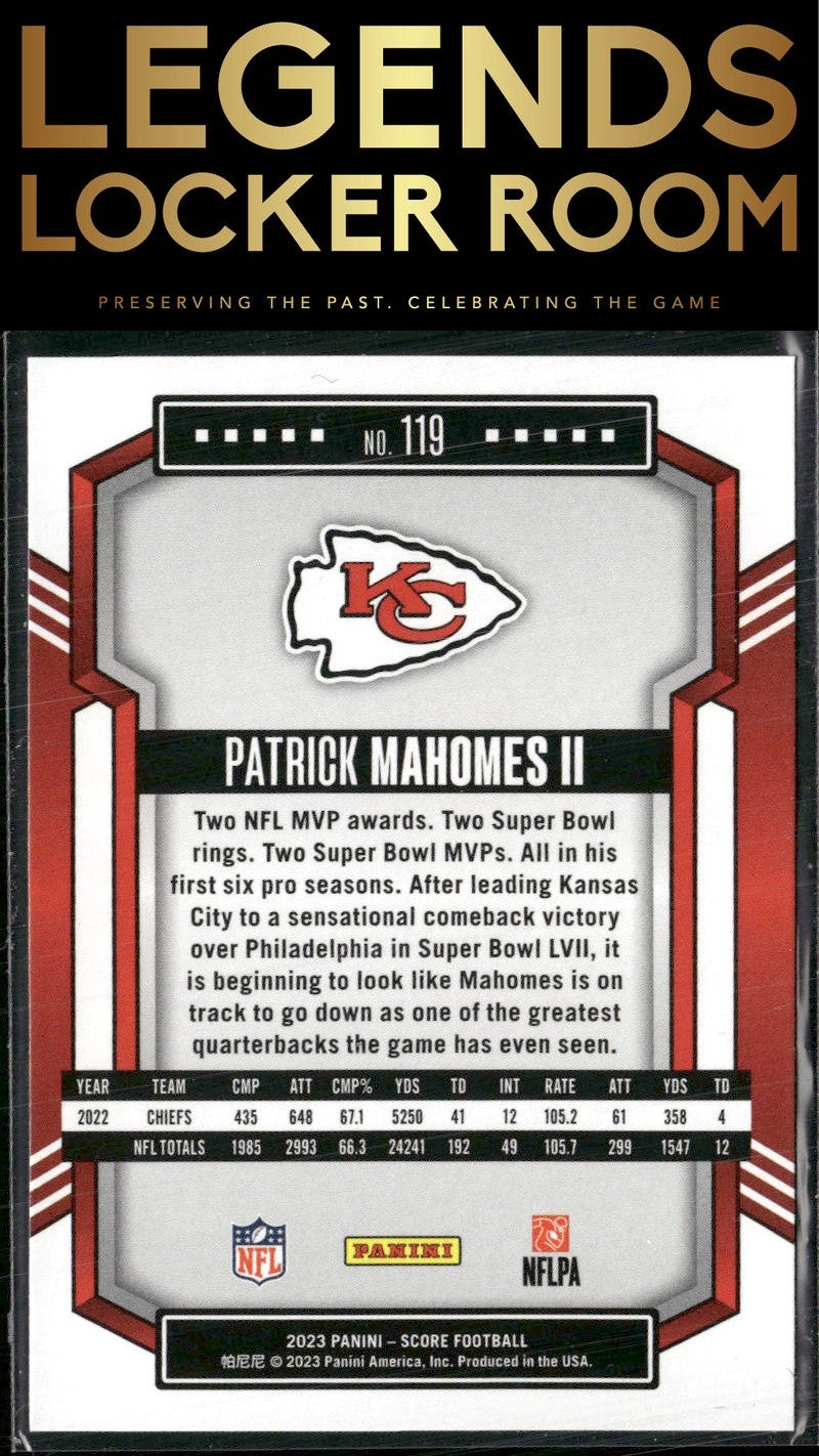 2023 Score #119 Patrick Mahomes II