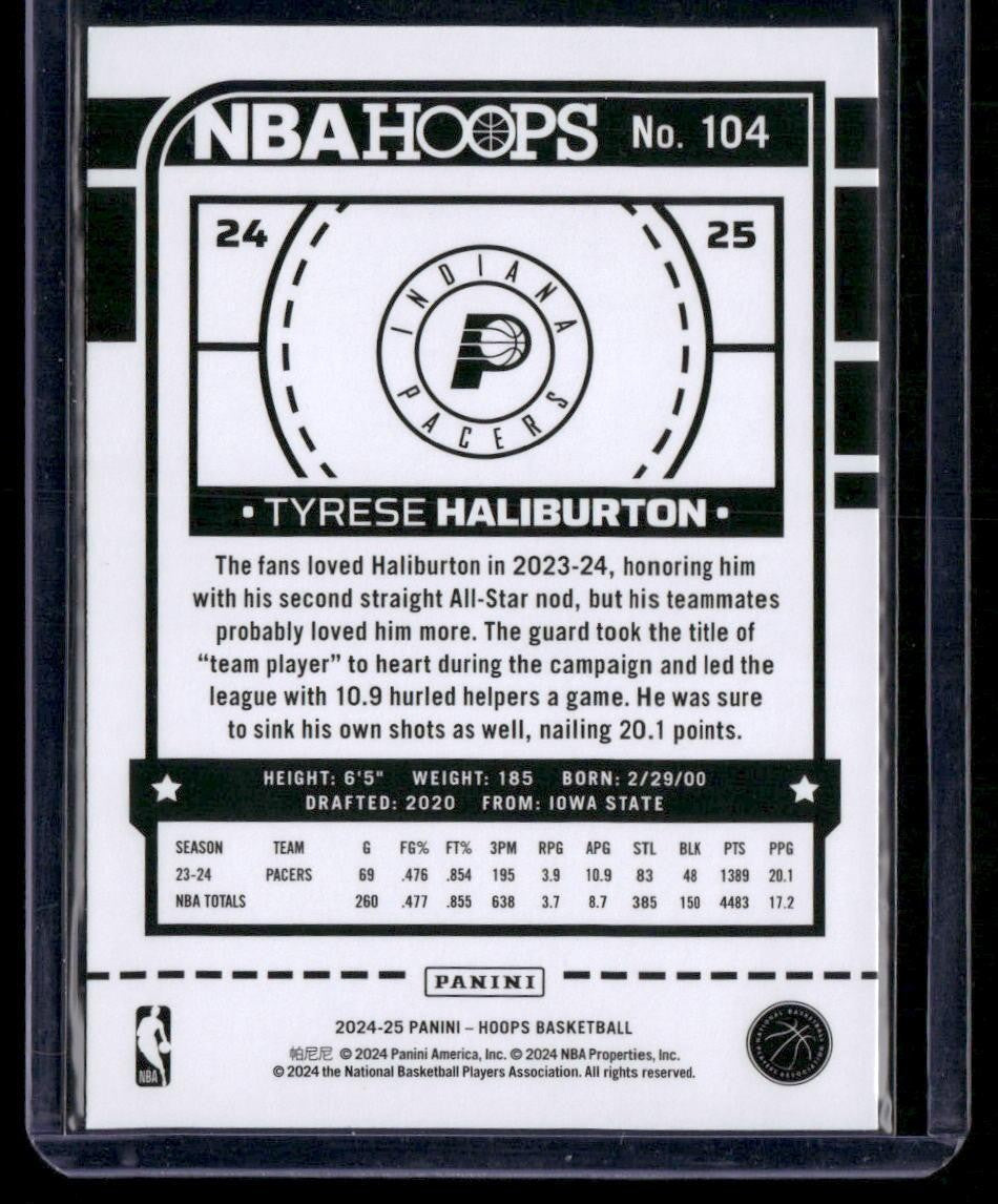 2024-25 Hoops #104 Tyrese Haliburton