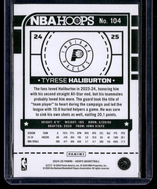 2024-25 Hoops #104 Tyrese Haliburton