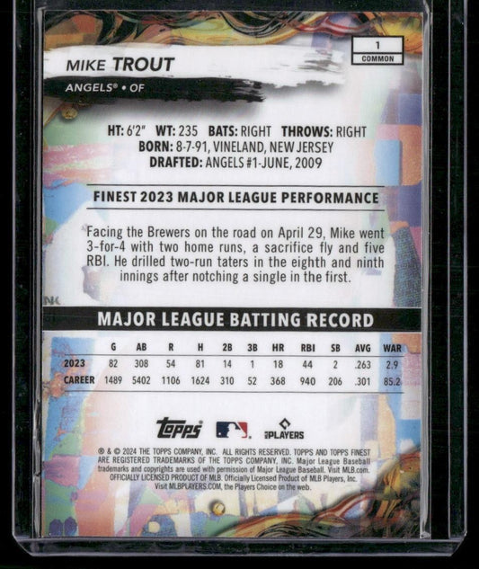 2024 Finest #1 Mike Trout