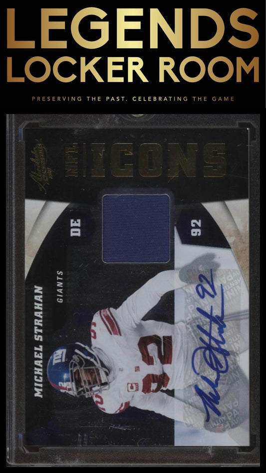 2011 Panini Absolute Memorabilia Michael Strahan NFL Icons Materials Auto /10