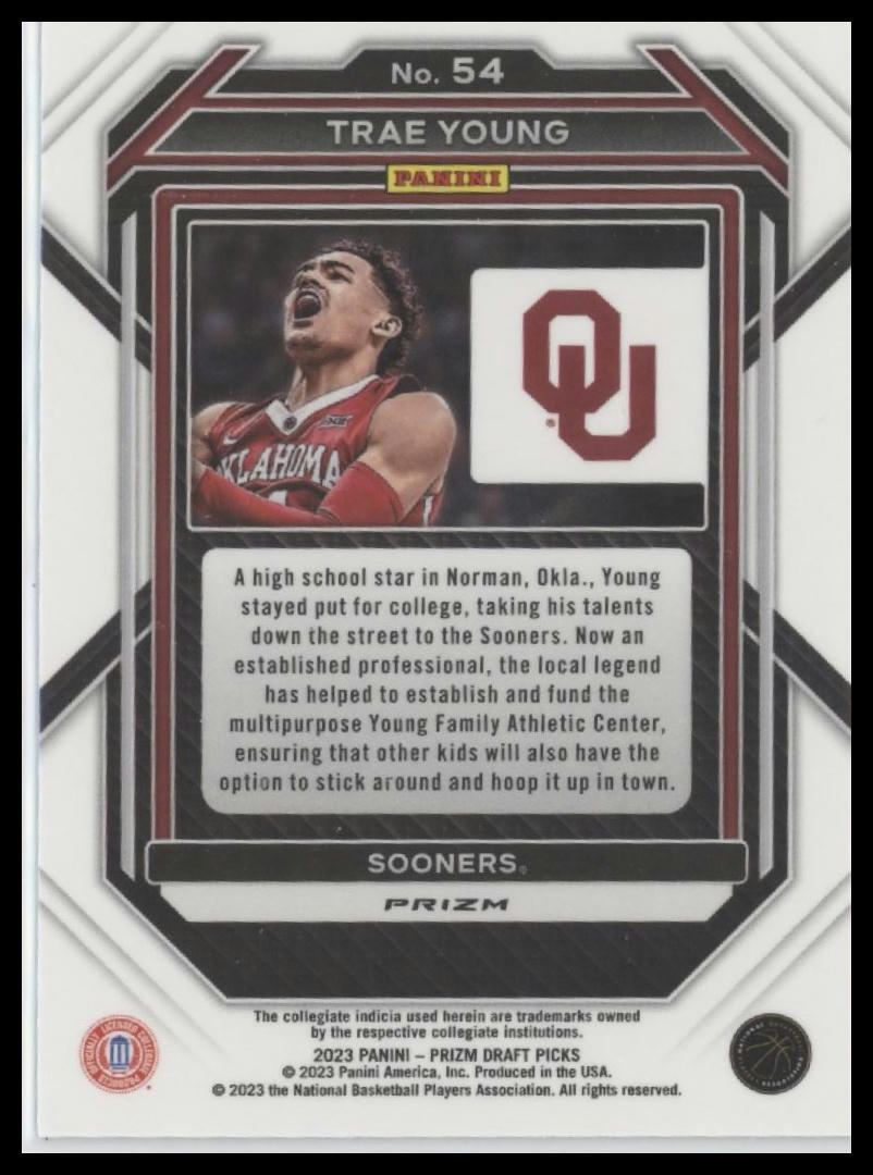 2023 Panini Prizm Draft Picks #54 Trae Young Red Ice