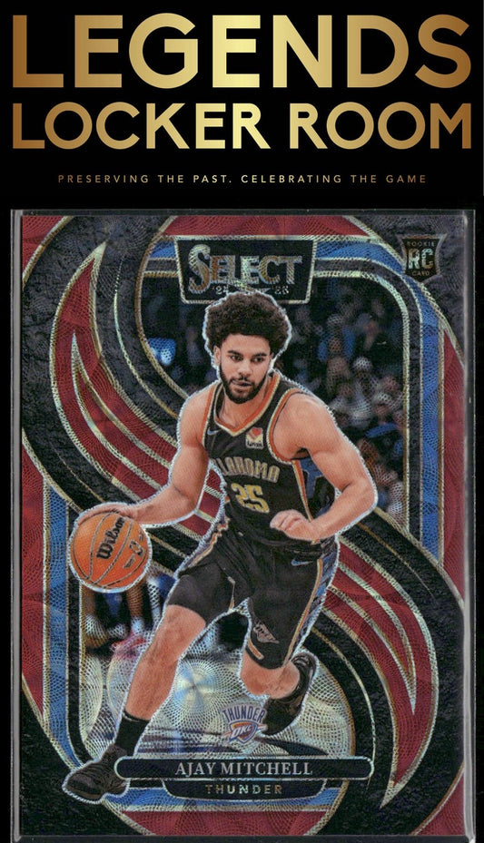 2024-25 Panini Select #194 Ajay Mitchell Red Scope Prizm #/249