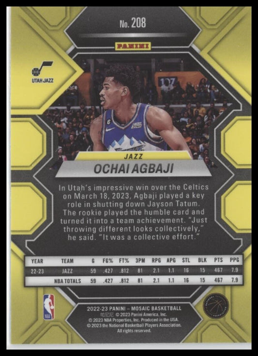 2022-23 Panini Mosaic #208 Ochai Agbaji