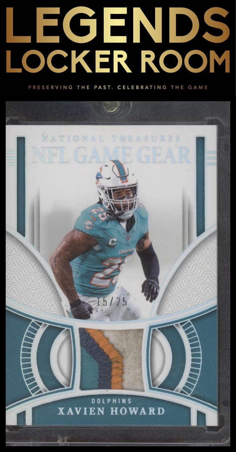 2023 Panini National Treasures Xavien Howard NFL Game Gear Prime Holo #/25