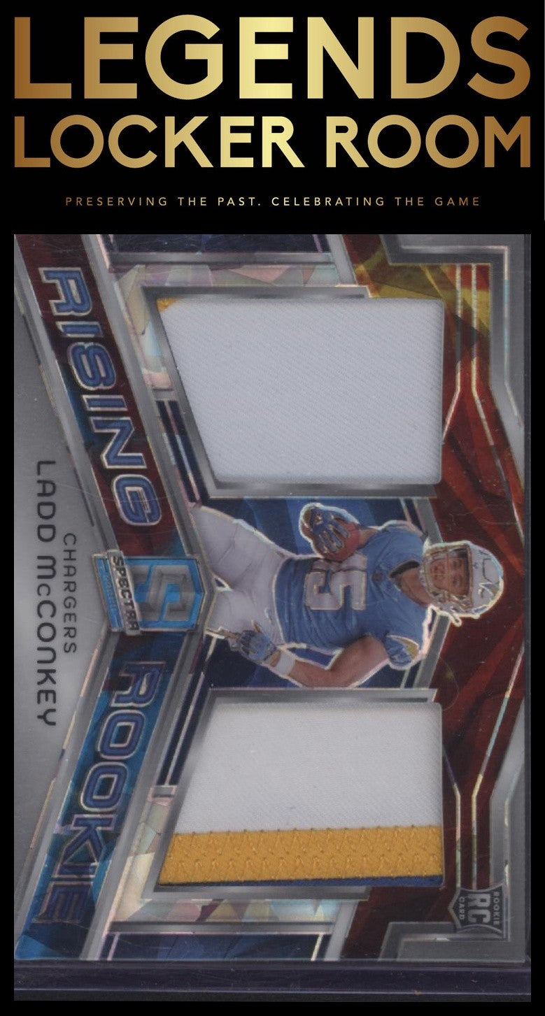 2024 Panini Spectra #RRM-LMY Ladd McConkey Rising Rookie Materials Astral #/40