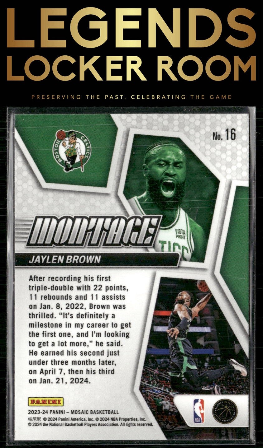 2023-24 Panini Mosaic #16 Jaylen Brown Montage
