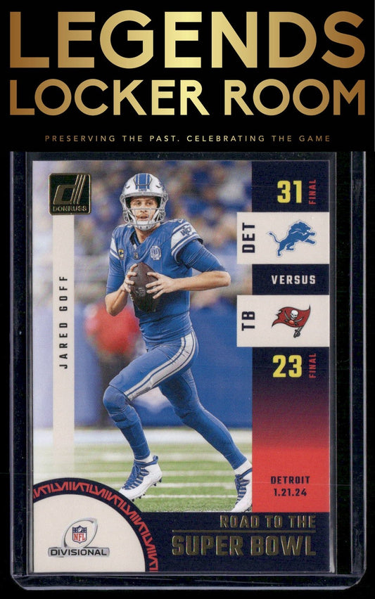 2024 Donruss #SBDR3 Jared Goff Road to the Super Bowl Divisional Round