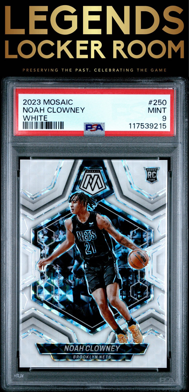 2023 Panini Mosaic #250 Noah Clowney White PSA 9