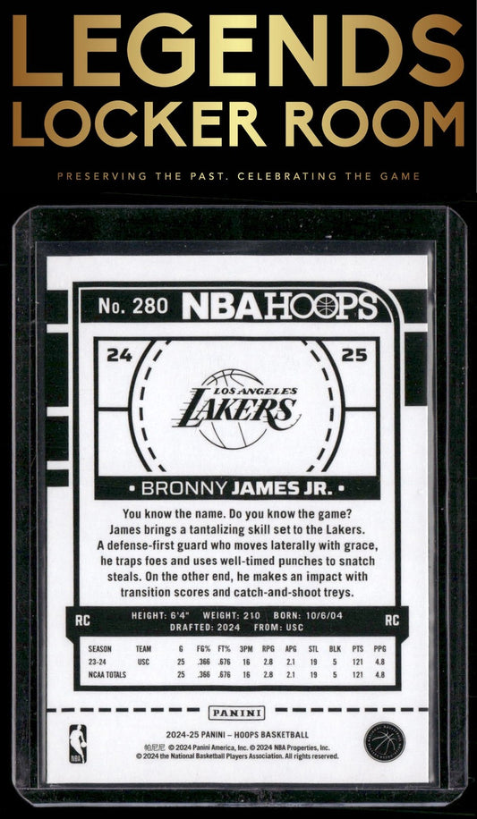 2024-25 Hoops #280 Bronny James Jr.