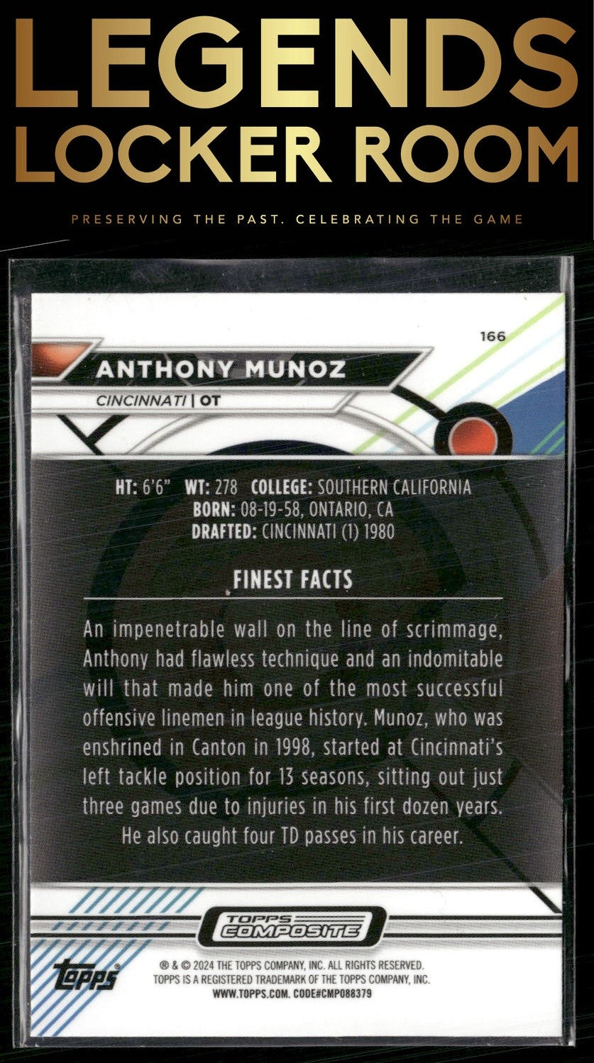 2023 Topps Composite #166 Anthony Munoz Finest Checkerboard Refractor