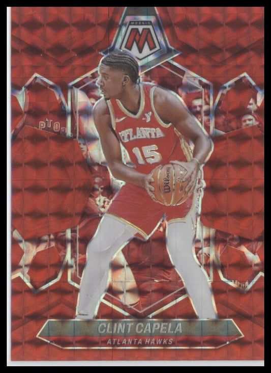 2023-24 Panini Mosaic #66 Clint Capela Red Mosaic