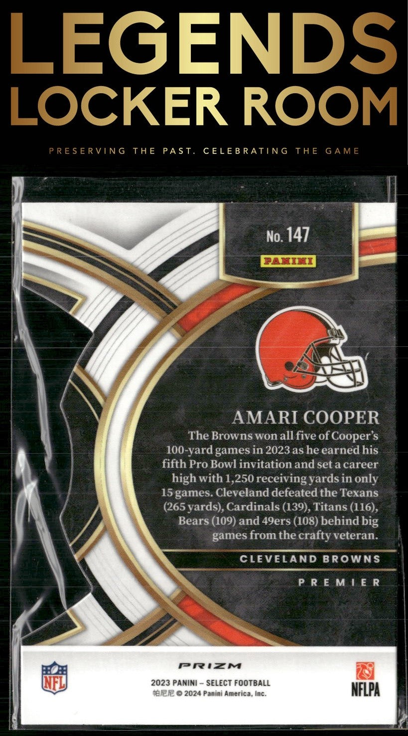 2023 Panini Select #147 Amari Cooper Red and Blue Prizms Die Cuts