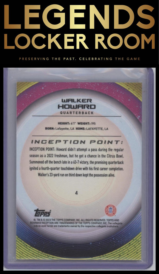 2022-23 Bowman University Inception #4 Walker Howard