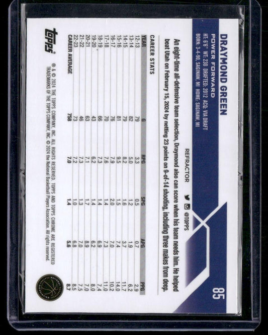 2023-24 Topps Chrome #85 Draymond Green Refractors