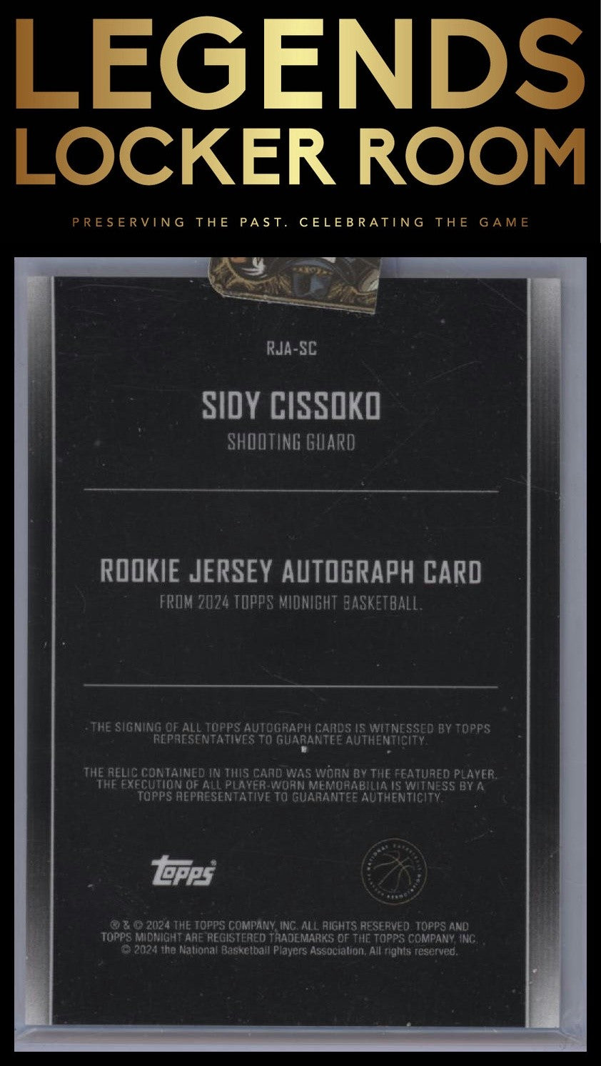 2023-24 Topps Midnight Sidy Cissoko Rookie Jersey Auto Twilight /199
