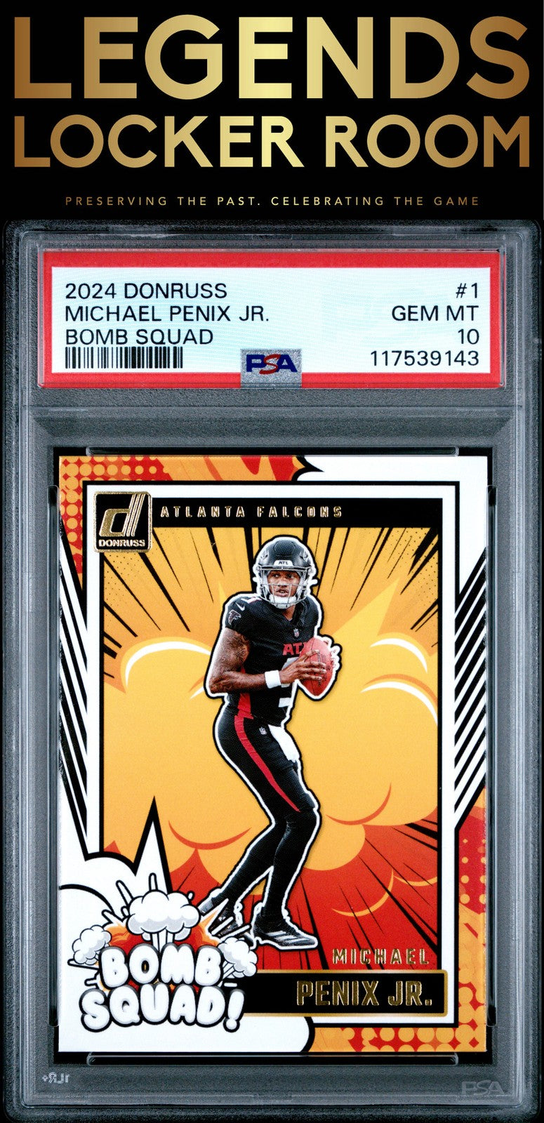 2024 Panini Donruss Bomb Squad #1 Michael Penix Jr. PSA 10