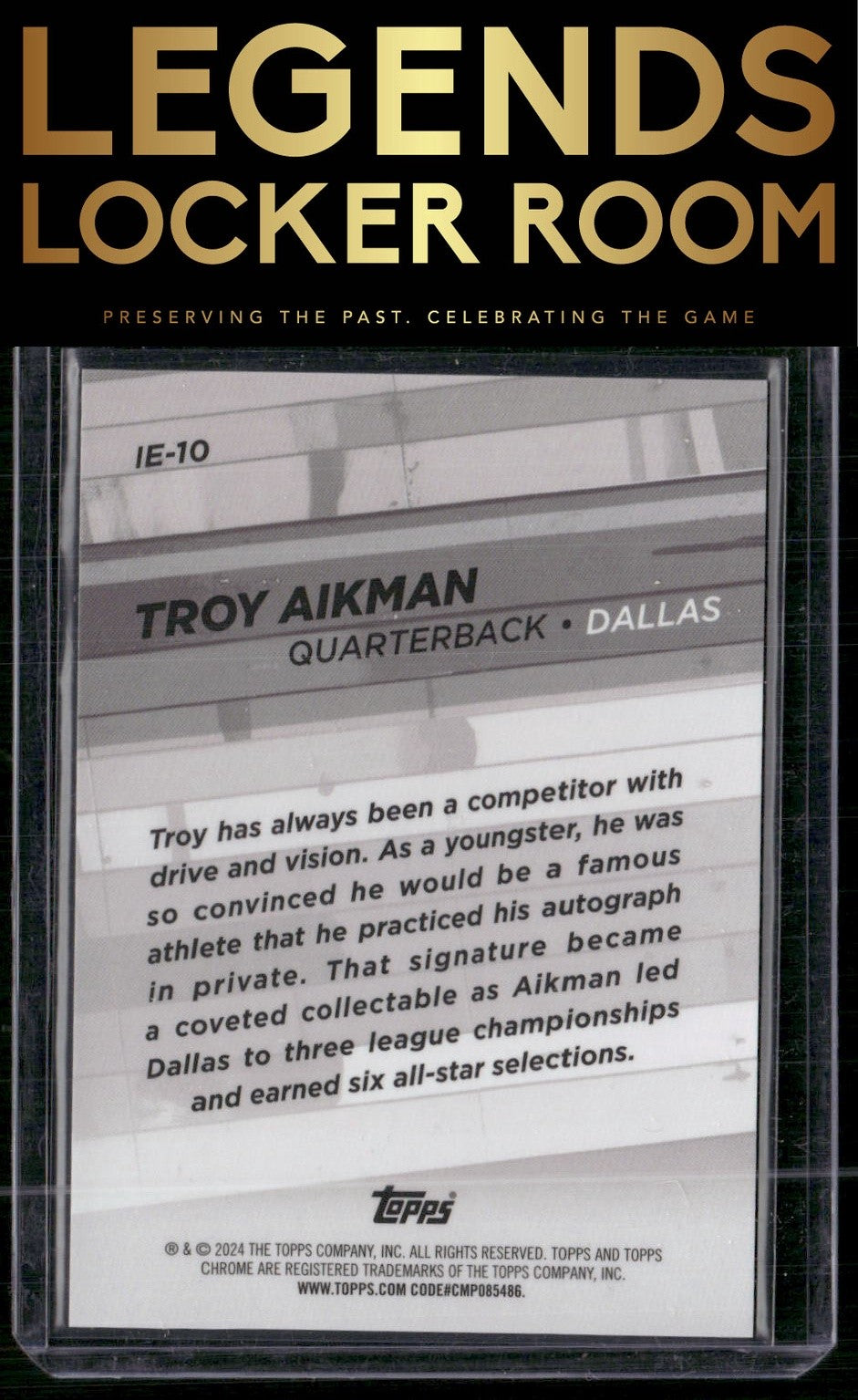 2024 Topps Chrome #IE-10 Troy Aikman Into Existence