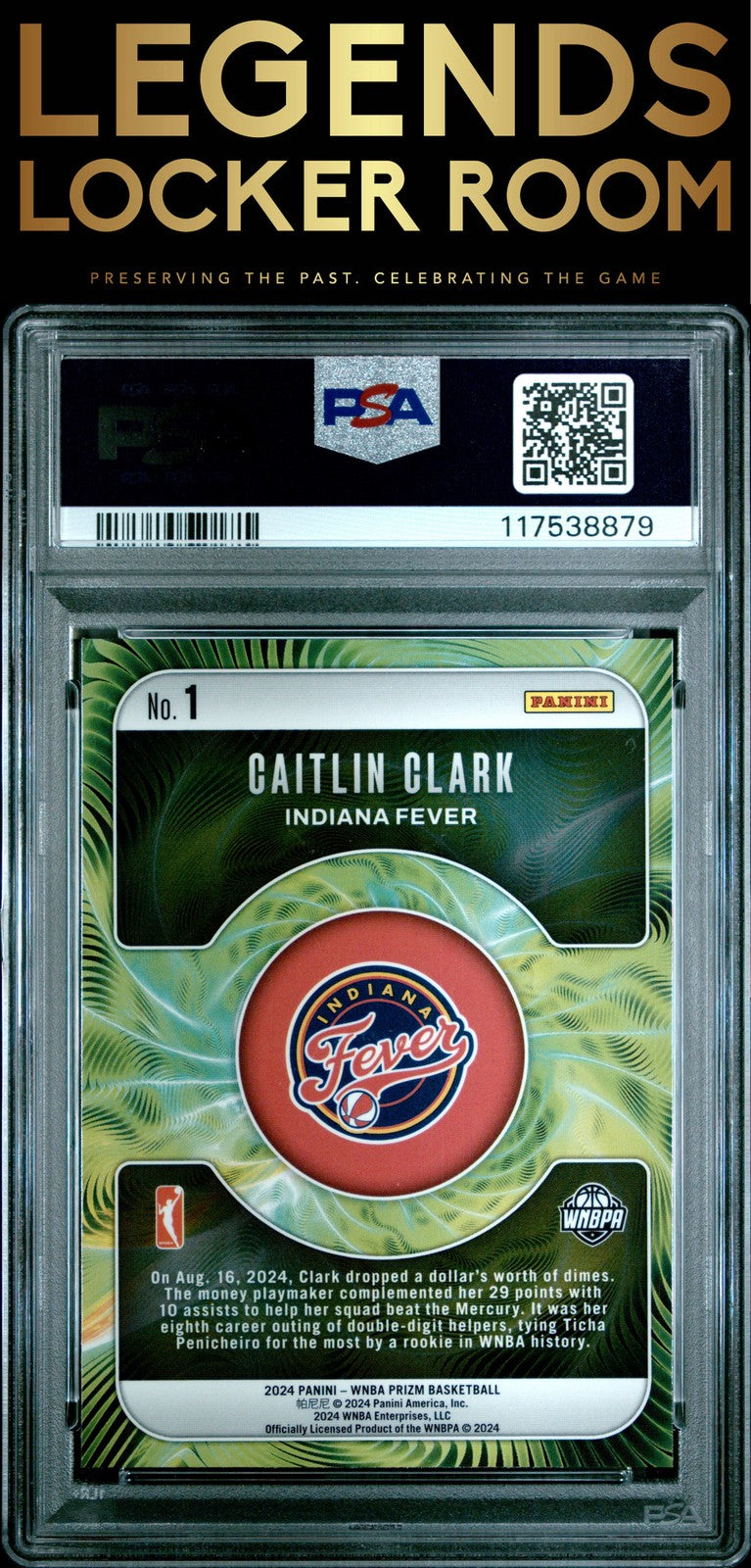 2024 Panini Prizm Wnba Fractal #1 Caitlin Clark PSA 9