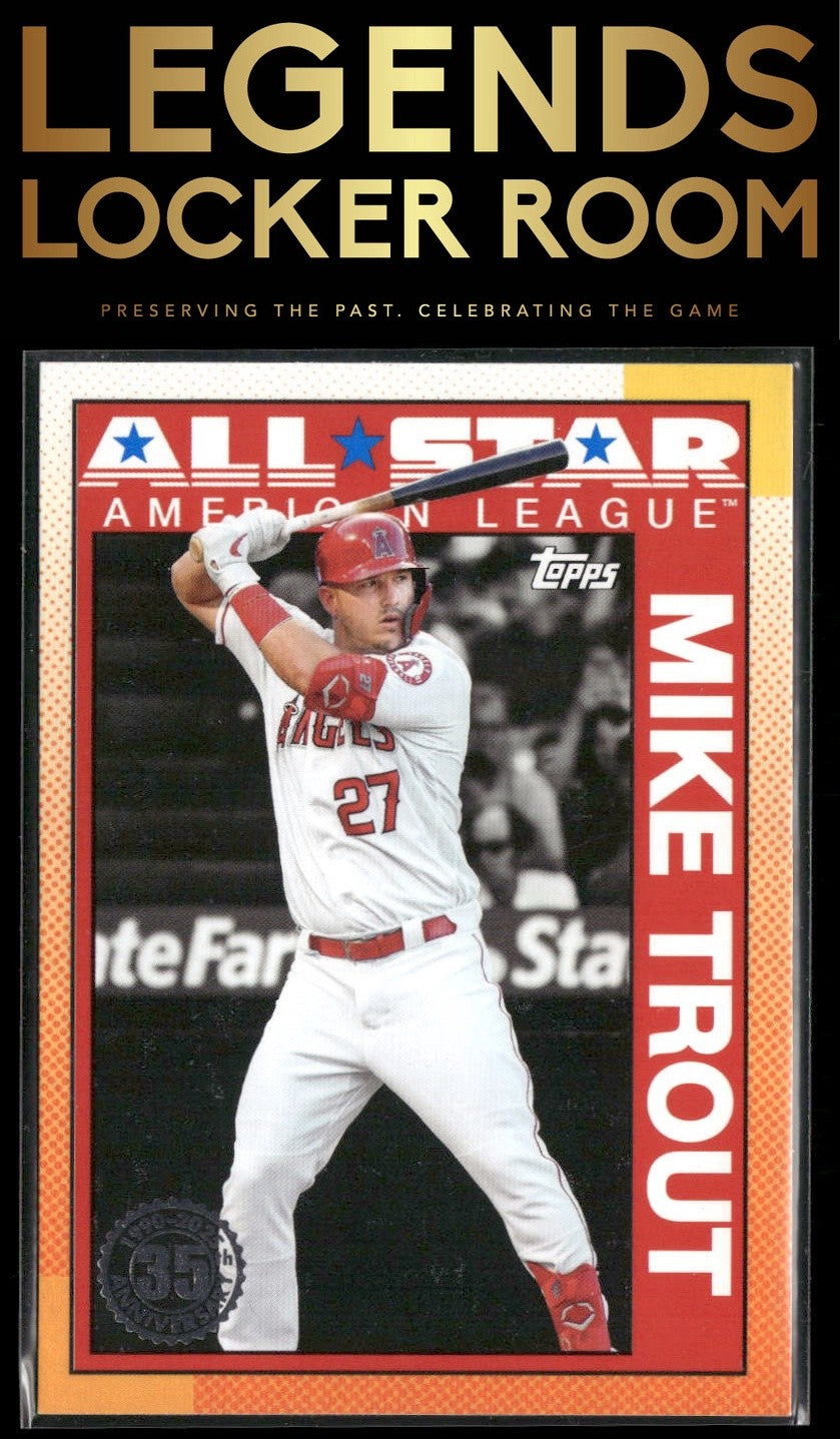 2025 Topps #90AS-10a Mike Trout 1990 Topps Baseball 35th Anniversary All-Stars
