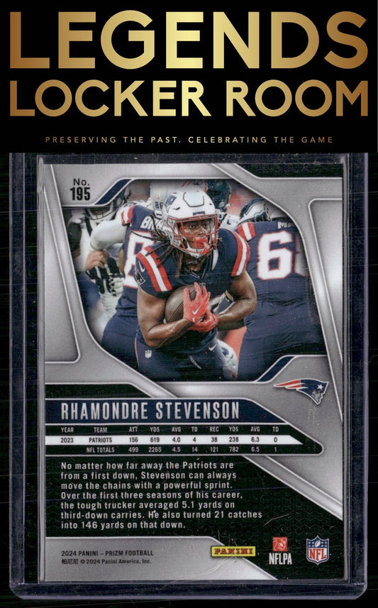 2024 Panini Prizm #195 Rhamondre Stevenson