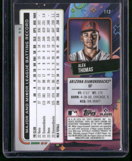 2024 Topps Chrome Cosmic #112 Alek Thomas