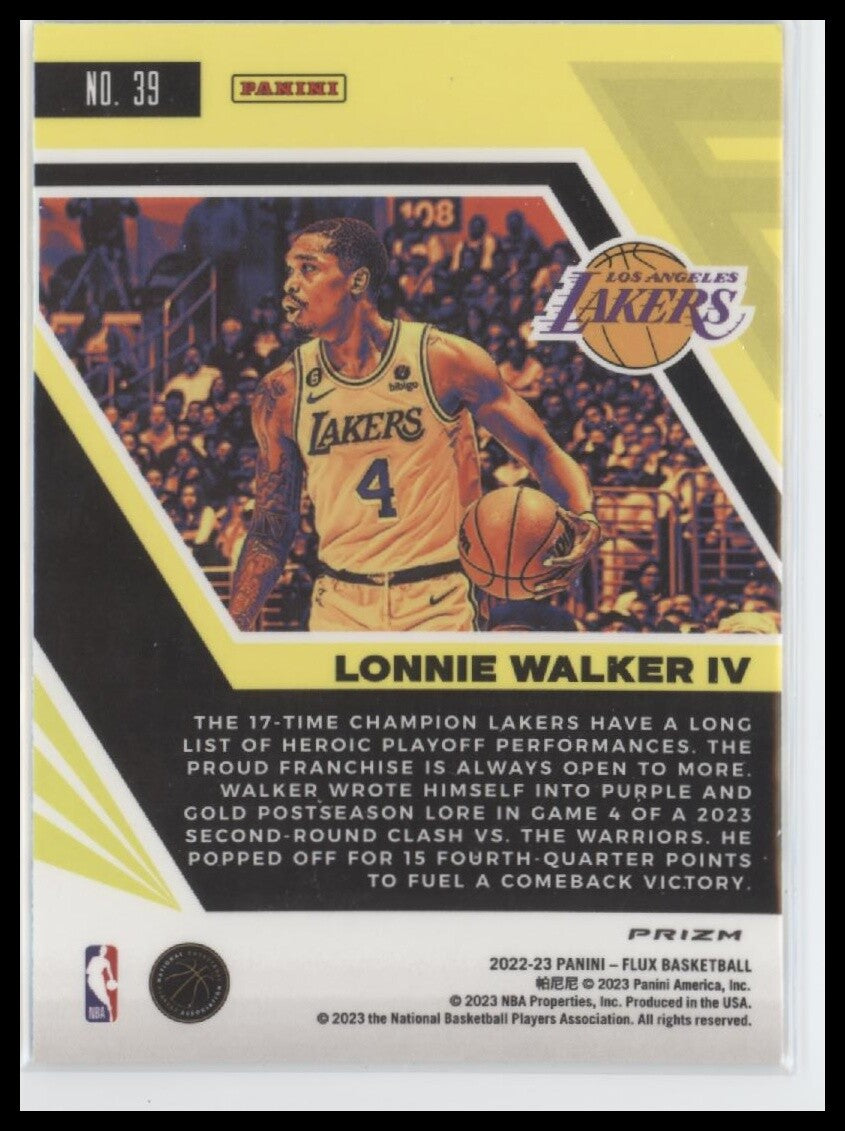 2022-23 Panini Flux #39 Lonnie Walker IV Red Cracked Ice