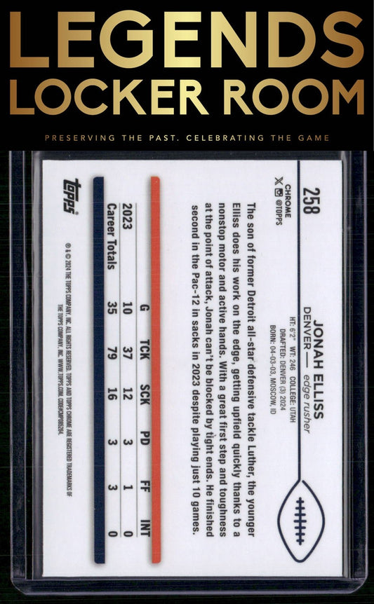 2024 Topps Chrome #258 Jonah Elliss