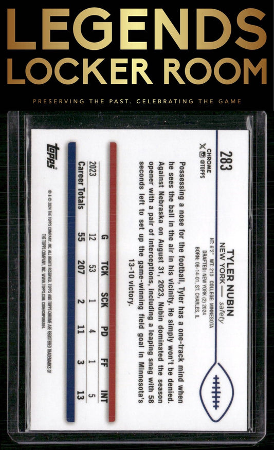 2024 Topps Chrome #283 Tyler Nubin