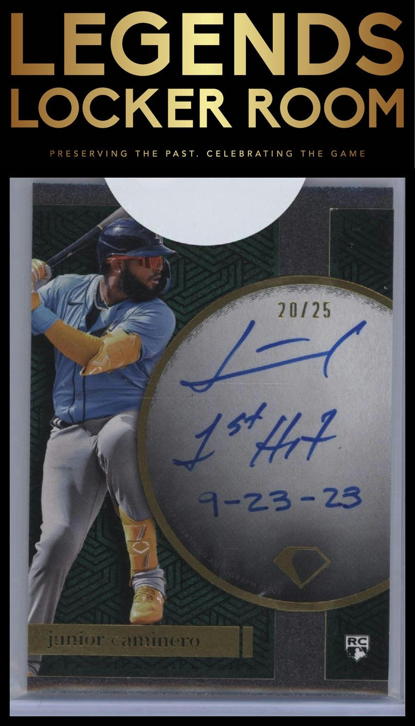 2024 Topps Diamond Icons Junior Caminero Iconic Firsts Inscription Auto
