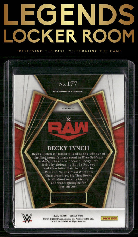 2022 Panini Select WWE #177 Becky Lynch Red and Blue