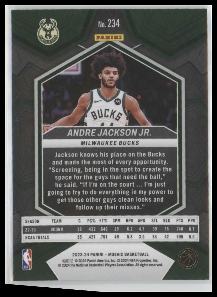 2023-24 Panini Mosaic #234 Andre Jackson Jr.