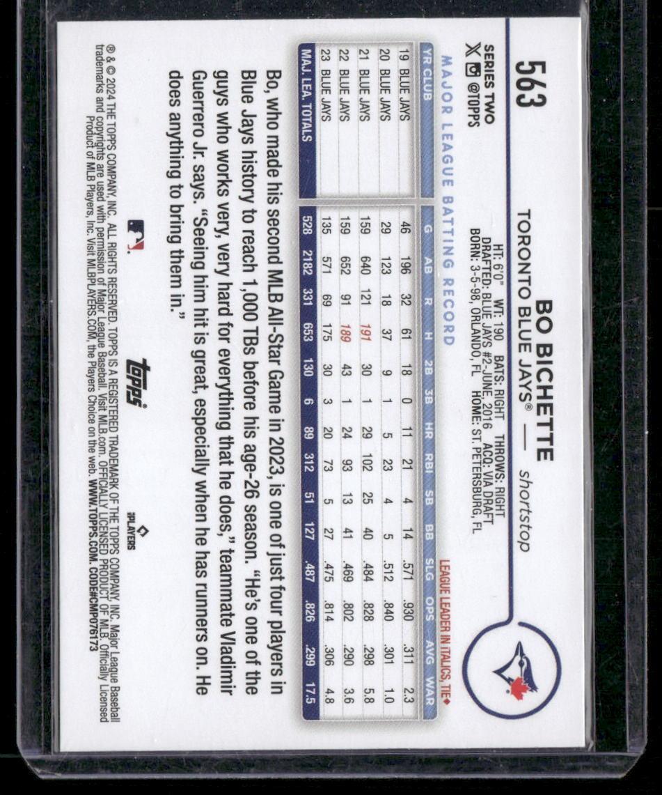 2024 Topps #563 Bo Bichette
