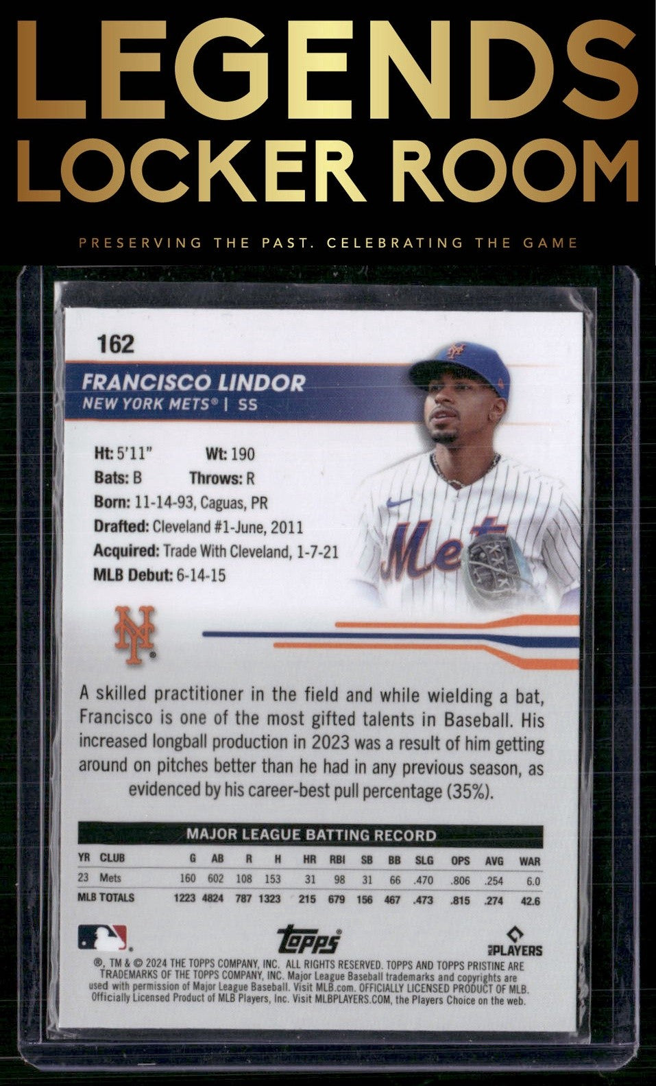 2024 Topps Pristine #162 Francisco Lindor
