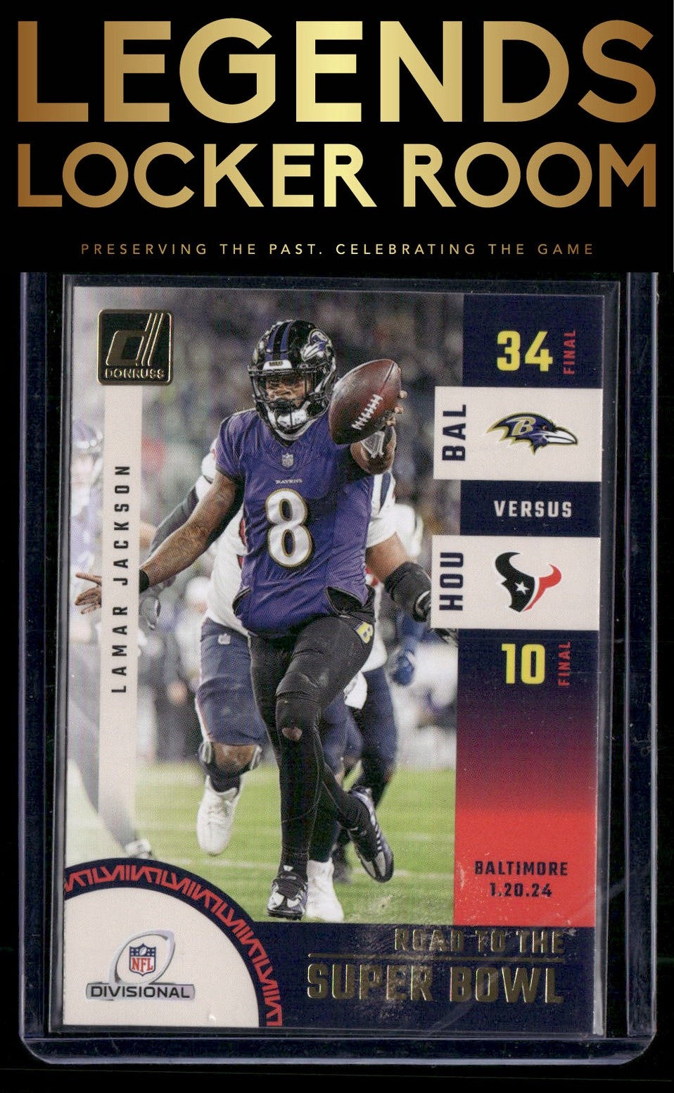 2024 Donruss #SBDR1 Lamar Jackson Road to the Super Bowl Divisional Round