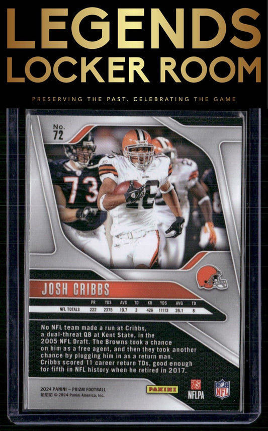 2024 Panini Prizm #72 Josh Cribbs