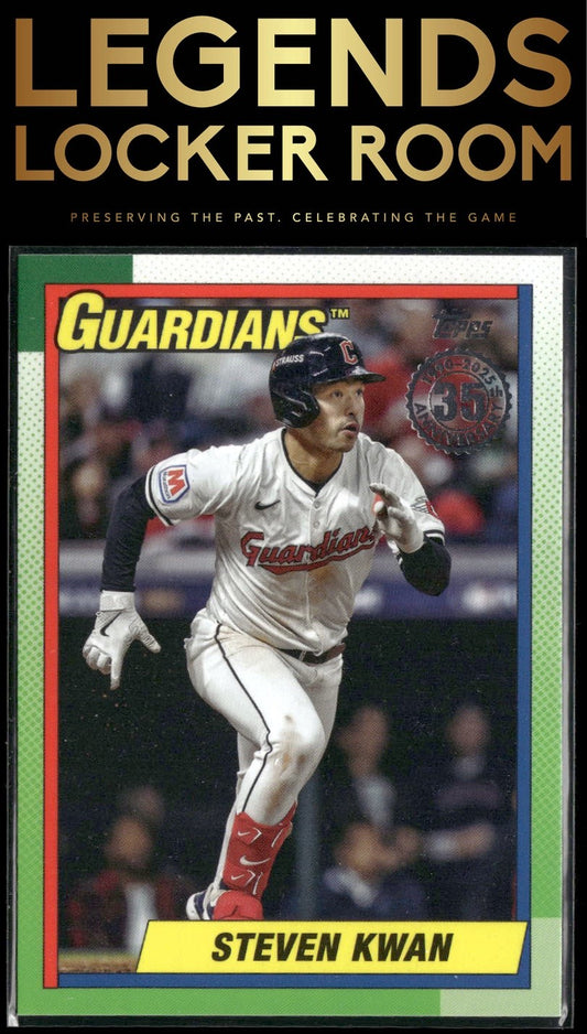 2025 Topps #90B2-9 Steven Kwan 1990 Topps Baseball 35th Anniversary (Series Two)