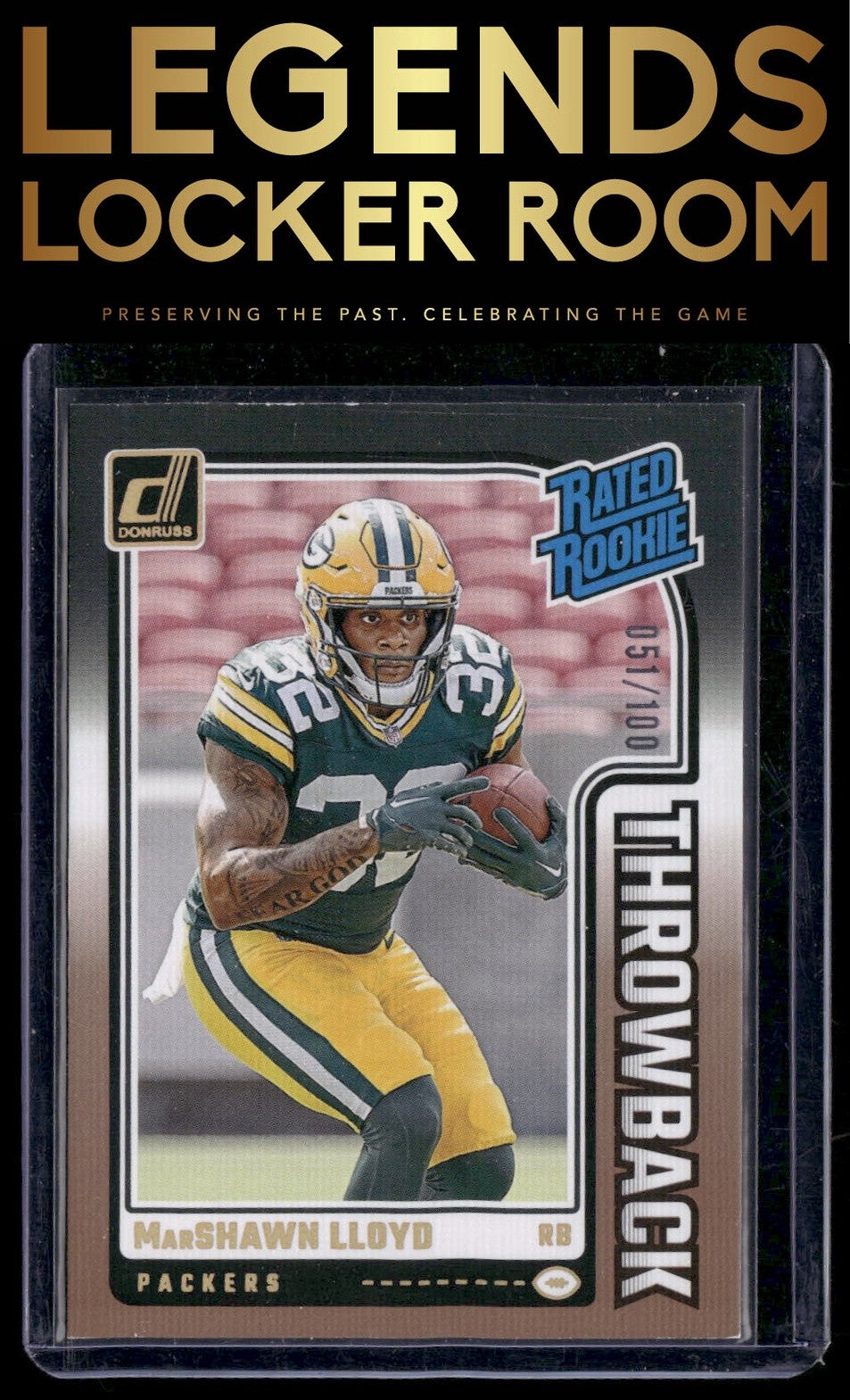 2024 Donruss #31 MarShawn Lloyd Rated Rookies Throwback Studio Series
