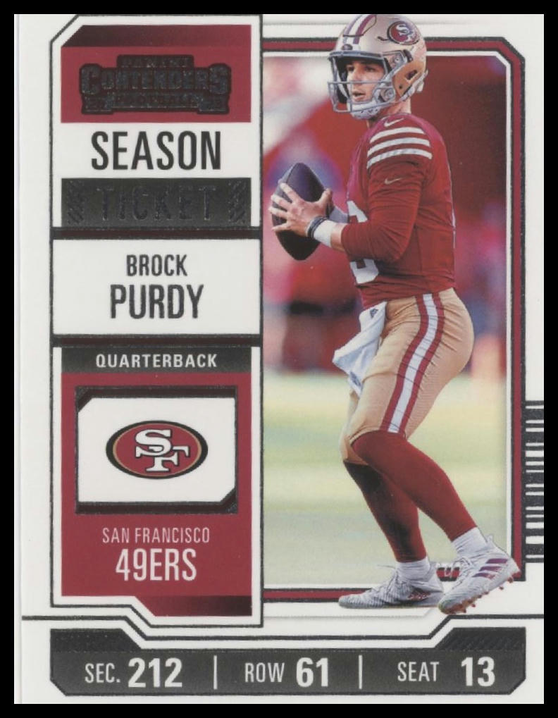 2023 Panini Contenders #86 Brock Purdy Season Ticket Retail