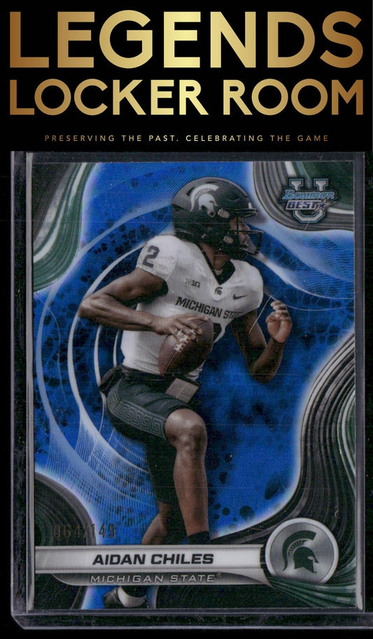 2024 Bowman University Best #76 Aidan Chiles Blue Refractor #/149