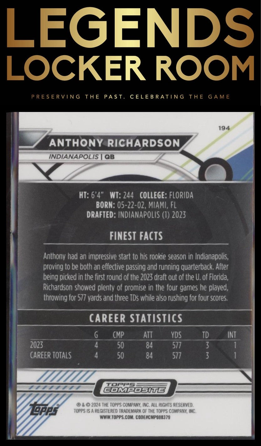 2023 Topps Composite #194 Anthony Richardson