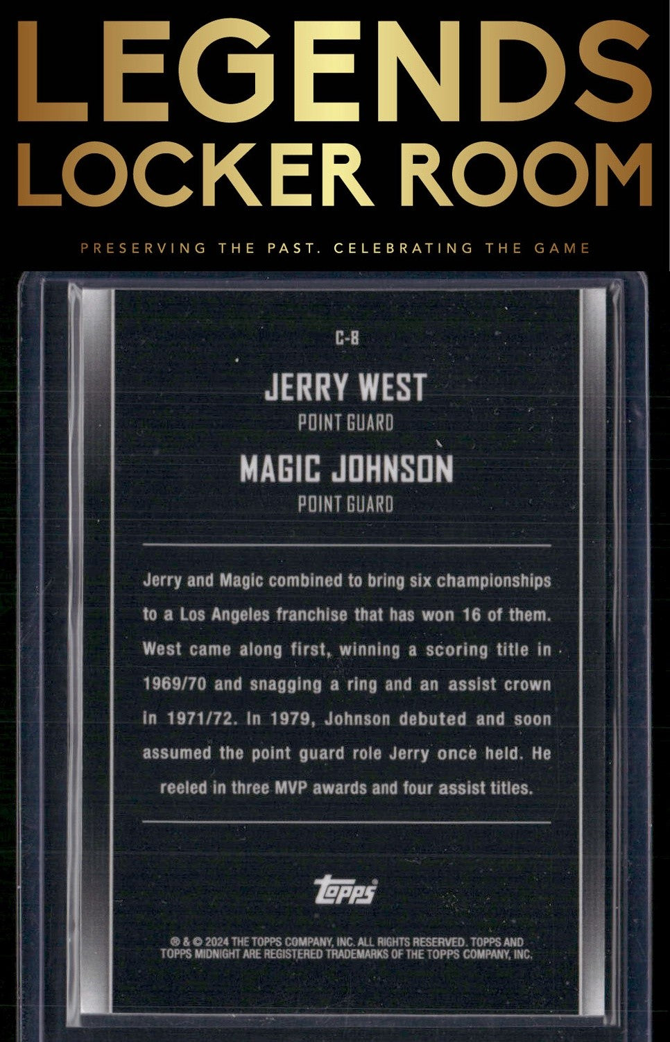 2023-24 Topps Midnight #C-8 Jerry West / Magic Johnson Constellations