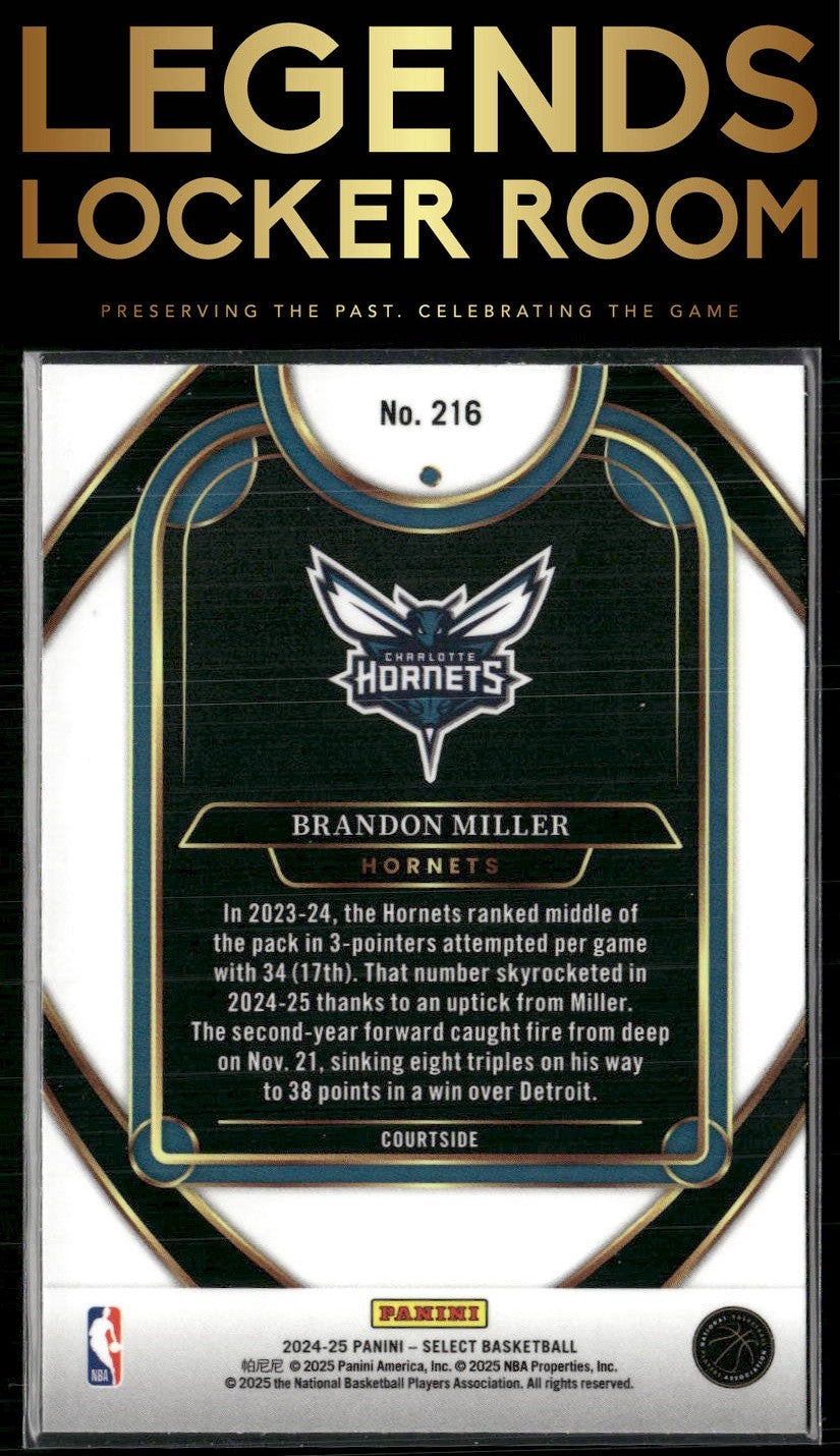 2024-25 Panini Select #216 Brandon Miller