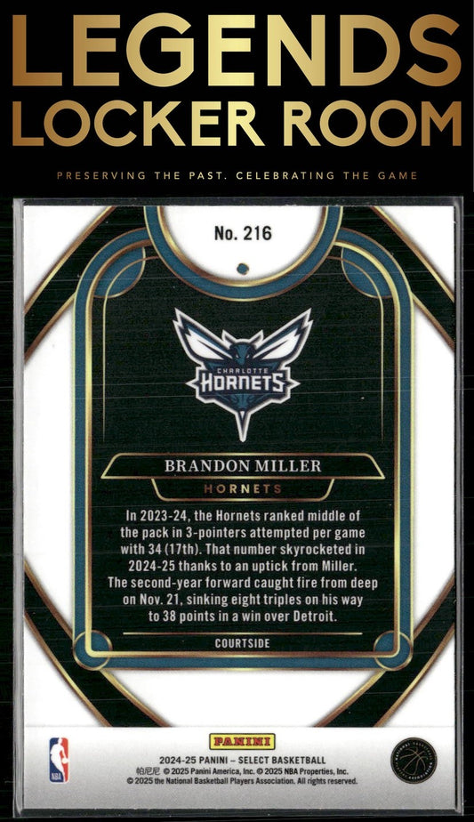 2024-25 Panini Select #216 Brandon Miller