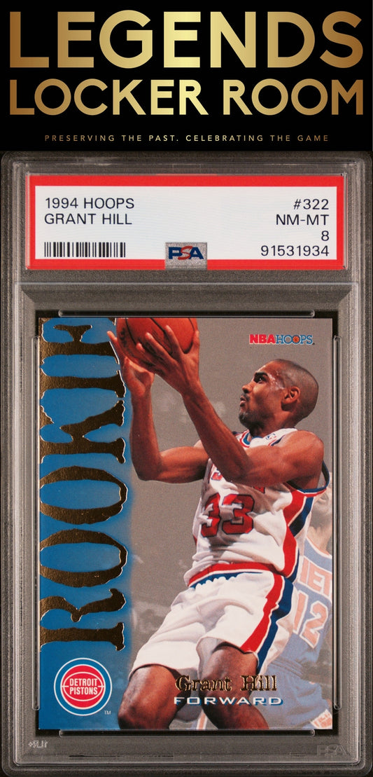 1994 Hoops #322 Grant Hill PSA 8