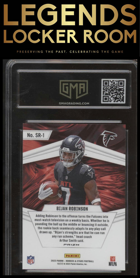 2023 Rookies & Stars Bijan Robinson SR1 Stellar Rookies Red Plaid Prizm